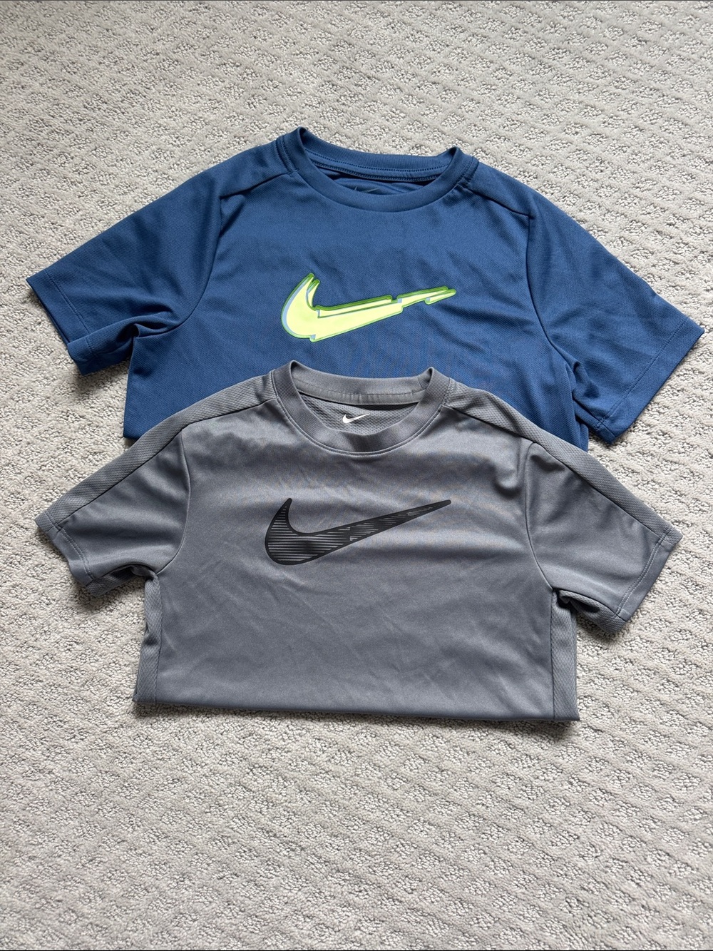 Nike Kids Dri-Fit Tees - Blue & Gray